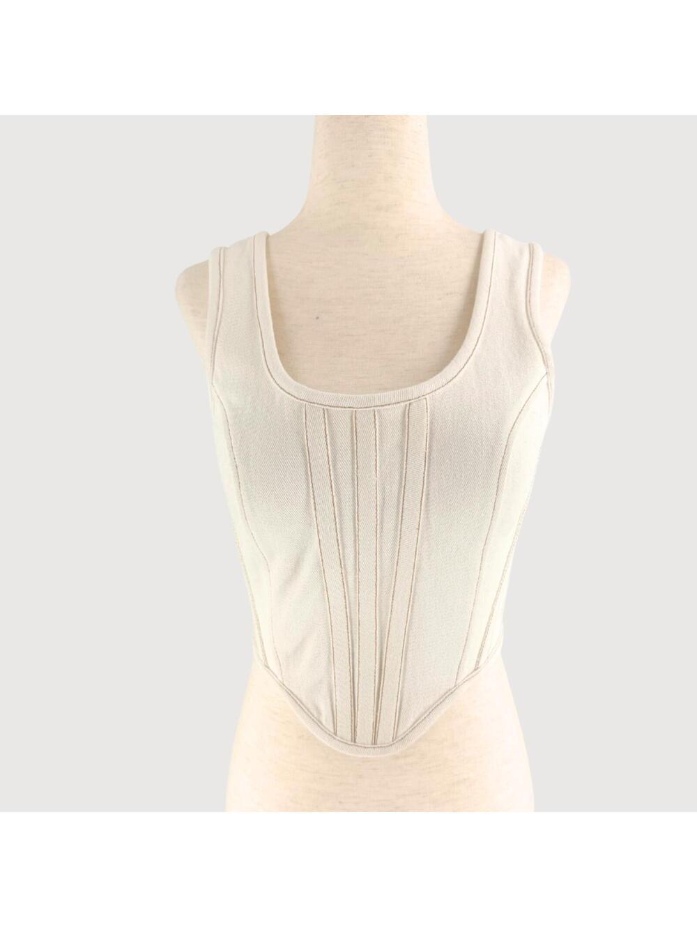 Rafa Homme Corset Style Denim Tank Top S